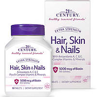 21st Century Extra Strength Hair Skin Nails 90 таблеток (4384304151)