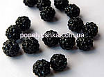 Намистини шамбала чорні 10 мм, фото 2