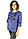 Вишита блуза жіноча на 3/4 рукав в кольорі джинс «Дерево життя», фото 4