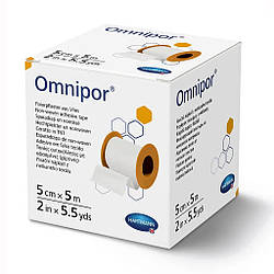 Пластир фіксуючий з нетканного матеріалу Omnipor 5 см х 5 м