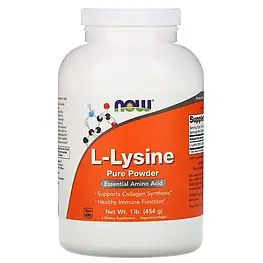 L-Lysine Pure Powder Now Foods 454 г
