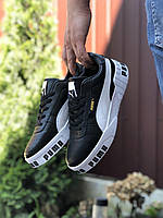 Мужские кроссовки в стиле Puma Cali Bold Пума Черные с белым весна/лето/осень обувь