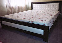 Ліжко півтораспальне з натурального дерева в спальню, дитячу Фортуна 140*200 (Дуб) АРТ меблі