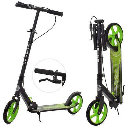 Самокат I-TRIKE, алюміній + сталь, підставка, ручне гальмо, SR2-051-1-G, фото 1