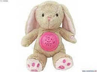 Мягкая игрушка Кролик плюшевый Habi с пректором и музыкой, BABY MIX, STK-18957PINK