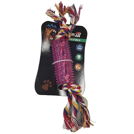 Игрушка AnimAll GrizZzly дентал, Тунель с канатом, для собак, 23.3×4 см, фото 2