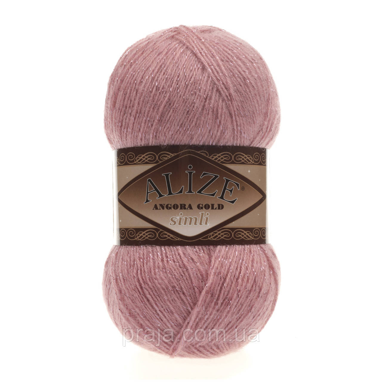 Alize Angora gold simli 144 темная пудра