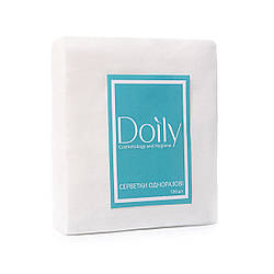 Серветки в пачці Doily® 20х20 см зі спанлейсу 40 г/м2 (100 шт/пач). Текстура: сітка