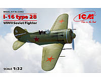 И-16 тип 28. Сборная модель самолета в масштабе 1/32. ICM 32002