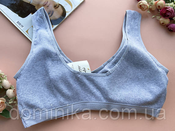 4XL,5XL,6XL Сірий безшовний бавовняний топ великого розміру, фото 3