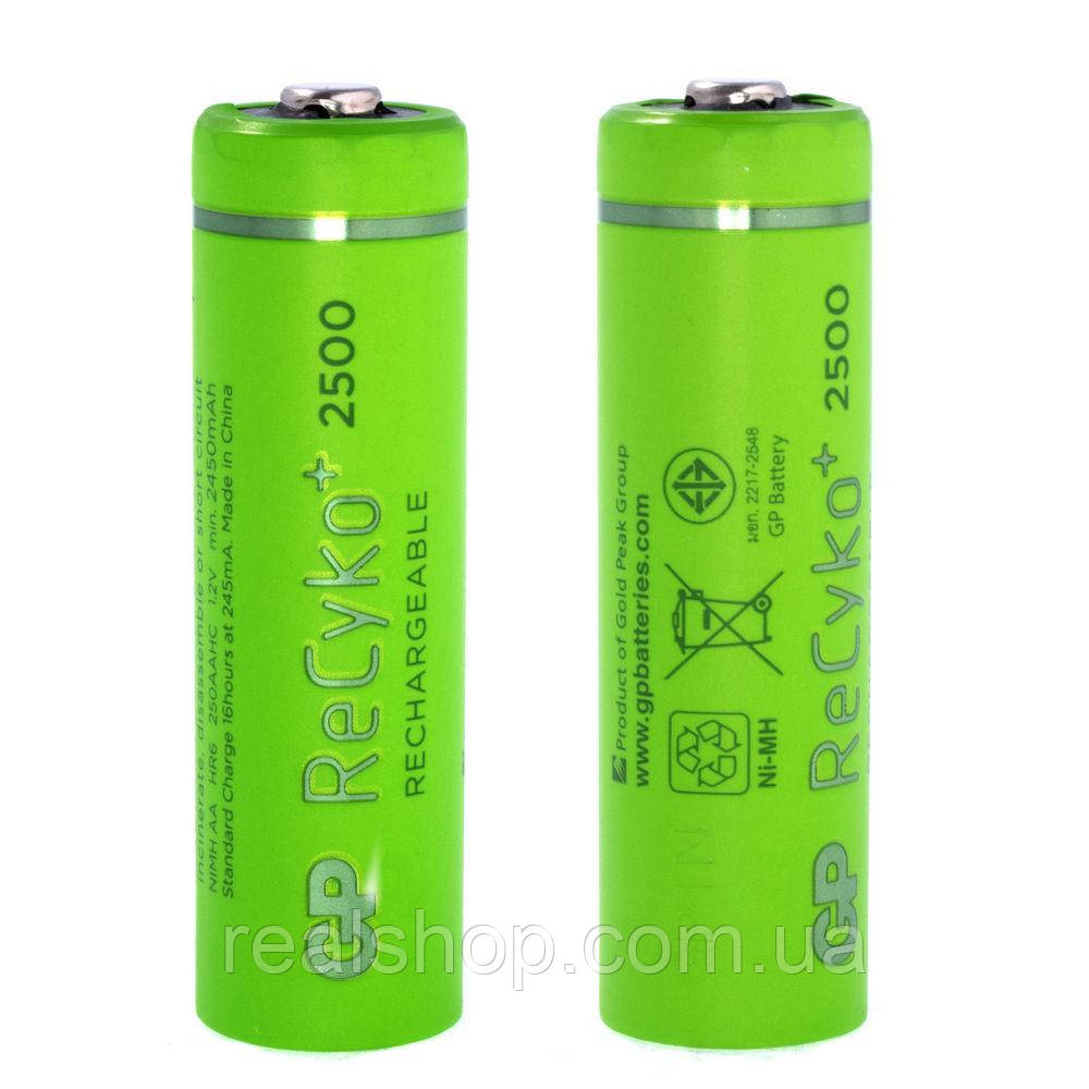 Аккумулятор AA R6 2500 mAh, GP ReCyko, 1.2V (цена за 1 аккумулятор) GP250AAHCE-2GBE2