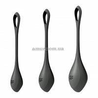Набір йоні намистин, діаметр 2-2,5-3 см Satisfyer Yoni Power 2 чорні