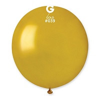 Кулька 31"/80 золотий 039 латекс металік ТМ "Gemar" однотонний G220  Повітря