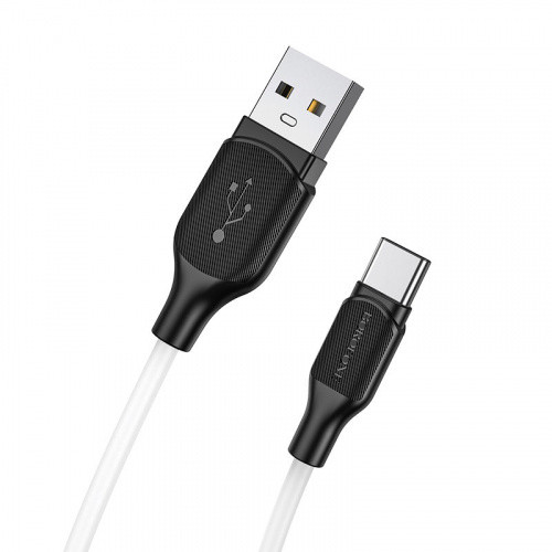 Кабель Borofone BX42 Soft Silicone USB - Type-C 3A/1m (Білий)