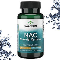 Отхаркивающее Swanson N-Acetyl Cysteine (N-Ацетил цистеин) 1000 мг 60 капсул