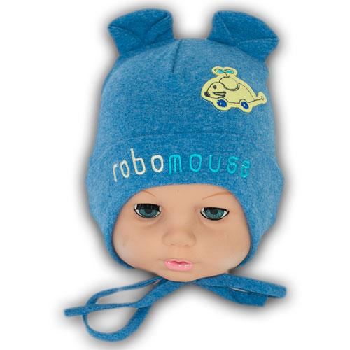 Трикотажная шапочка на завязках Трикотажная шапочка на завязках