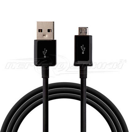 Кабель USB 2.0 - micro USB (хороша якість), 1м чорний, фото 2