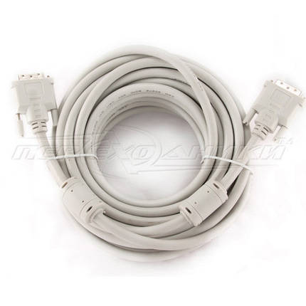 Кабель DVI - DVI dual link (24+1), 2 фериту, 10 м, фото 2