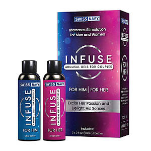=Збудливі гелі для пар Swiss Navy Infuse Arousal Gels for Couples 2 х 59 мл
