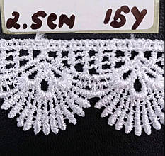 Мереживо макраме 2.5см (15ярдів) білий