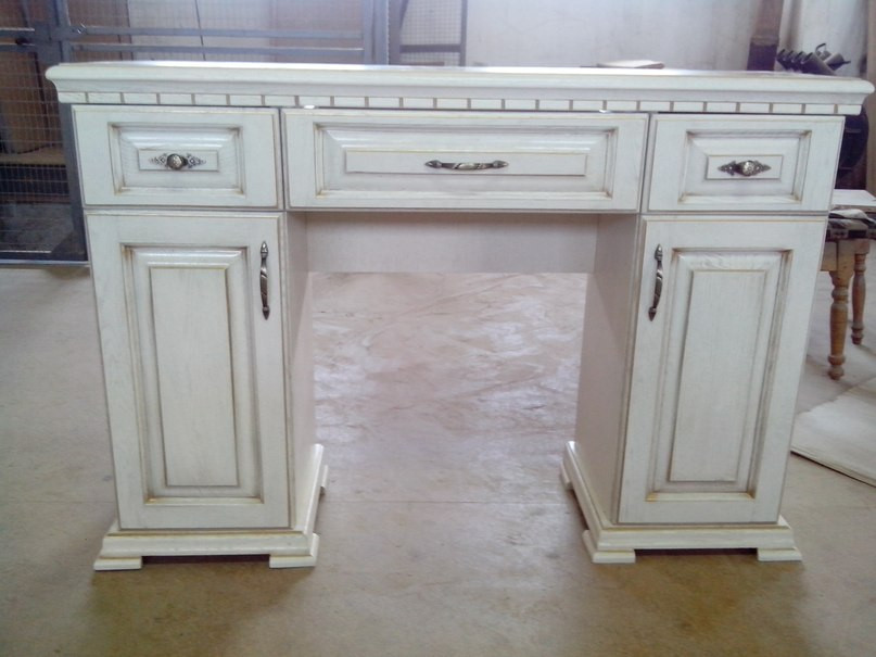 Туалетний будуарний столик з дерева в спальню Еліт в кольорі (Дуб) АРТ меблі, фото 1