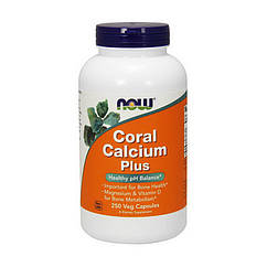 Кораловий кальцій Now Foods Coral Calcium Plus (250 капс) нау фудс