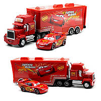 Трейлер Мак Cars Тачки. Автовоз Маквіна. Вантажівка Cars Lightning McQueen Mack Truck без коробки