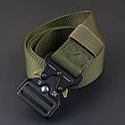 Чоловічий ремінь Tactical Belt 125 см, Зелений / Туристичний ремінь / Чоловічий ремінь із пряжкою, фото 6