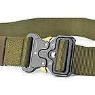 Чоловічий ремінь Tactical Belt 125 см, Зелений / Туристичний ремінь / Чоловічий ремінь із пряжкою, фото 5