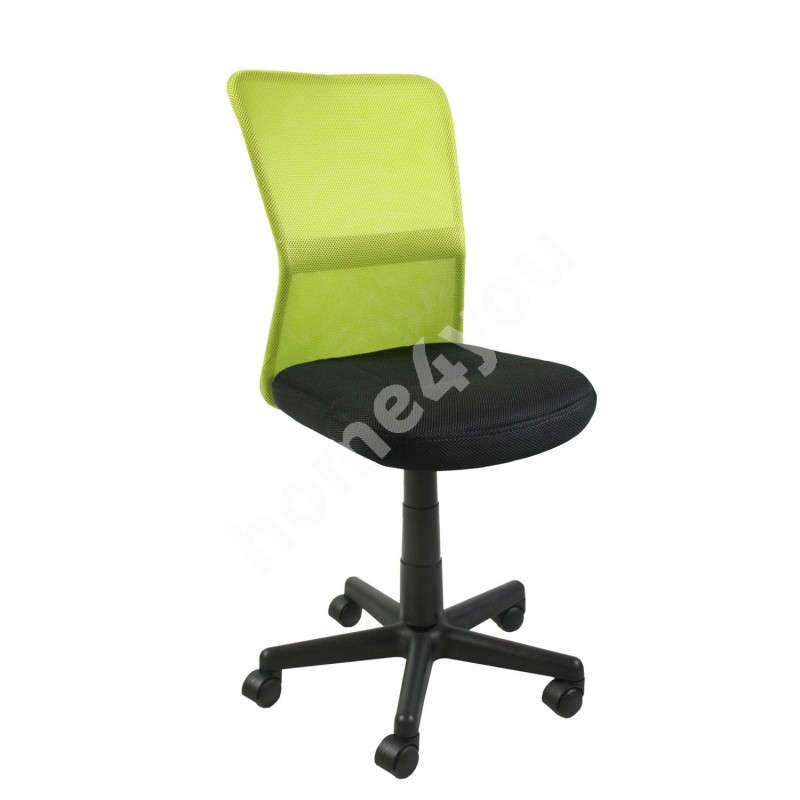 Детское компьютерное кресло Belice пластик сидение черное, спинка сетка оранжевая (Office4You-ТМ) чорне сидіння, спинка сітка зелена - фото 1 - id-p1589509284