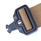 Чоловічий ремінь Tactical Belt 125 см, Пісочний / Туристичний ремінь / Чоловічий ремінь із пряжкою, фото 7