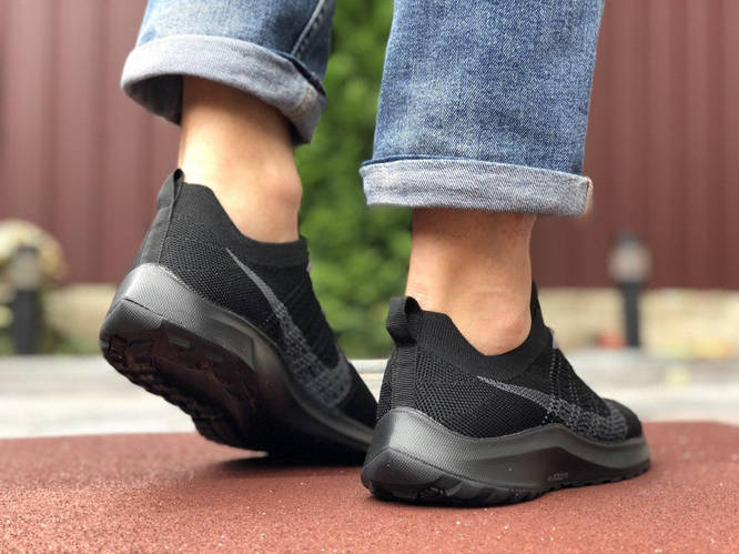 Кроссовки мужские Nike Zoom Найк Зум Черные Сетка весна/лето/осень ...