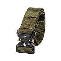 Тактический ремень Tactical Belt 125см, Зеленый / Мужской ремень с пряжкой Cobra