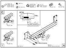 Оцинкований фаркоп на BMW X5 E70 2007-2013 (БМВ Х5), фото 5