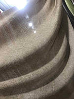 Тканина лляна для штор у кавовому кольорі на метраж М1-20, штори на кухню на метраж, фото 5
