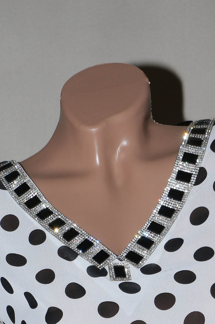 Блузка біла в горох модна Туреччина, фото 1