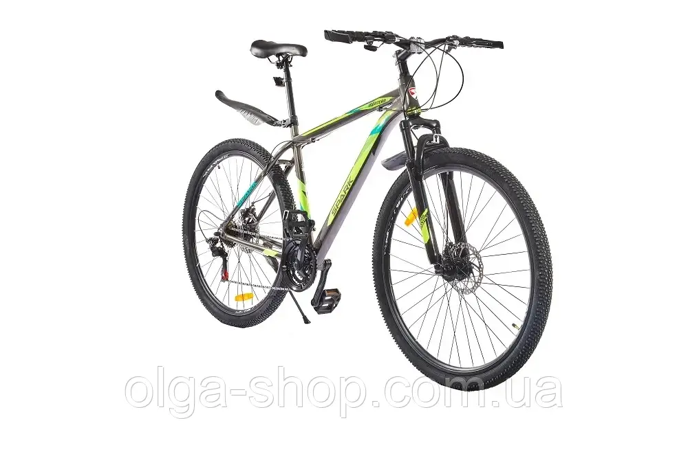 Велосипед SPARK MONTERO 29-AL-20-AM-D (Сірий із зеленим), фото 1