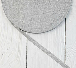 Кіперна стрічка хб, 10 мм. сірий меланж.