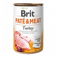 Консерва Brit Paté & Meat dog k 400 г для собак паштет з індичкою