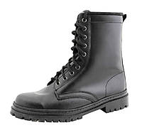 Ботинки берцы из натуральной кожи TRACK хром демисезон черный