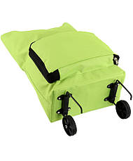 Тканинний візок 5 л зручний складаний господарський сумка на колесах Салатовий BF, фото 3