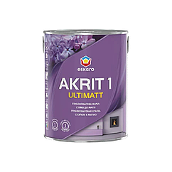 Глибокоматова фарба для стін і стелі Eskaro Akrit 1 Ultimatt 0.85 л
