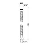 Шланг Lidz Niagara 03 1,5 м LDNIA03CRM35452 Chrome, фото 2