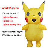 Надувний костюм Пікачу RESTEQ для дорослого. Pikachu костюм. Пікачу косплей, фото 5