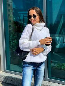Модний теплий жіночий в'язаний светр оверсайз "Арчі" універсальний розмір 42-52, різні кольори