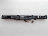 Батарея для ноутбука Asus X450J A41-X550E, 2600 mAh, 4cell, 14.4V, Li-ion, чорна, фото 3