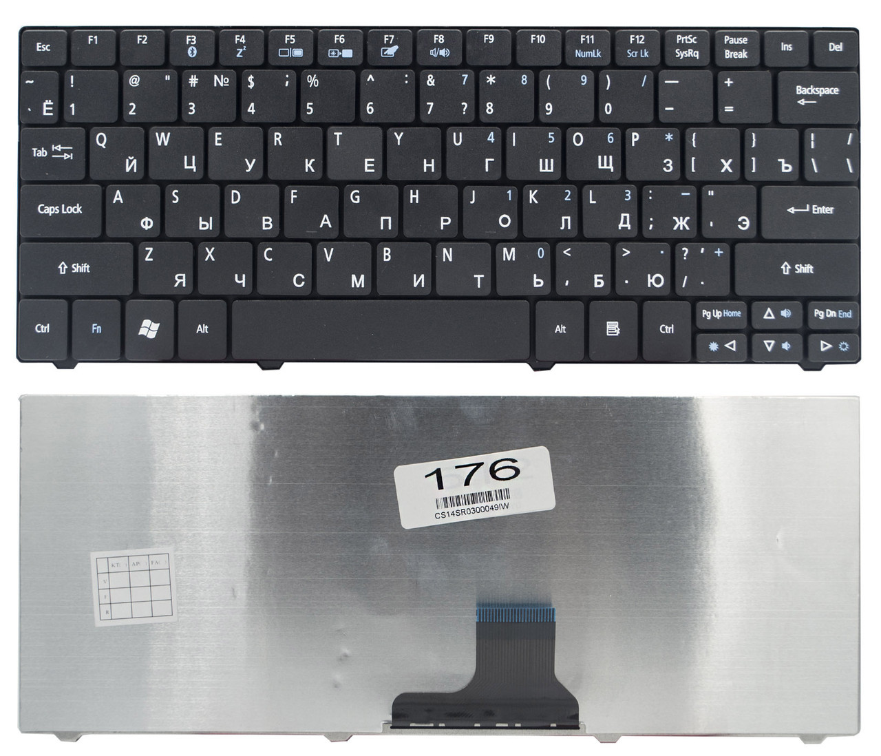 Клавиатура Acer Aspire 1410 1810 1830 One 721 751 Ferrari One 200 Gateway EС14 LT31 чорна  (9Z.N3C82.10R)