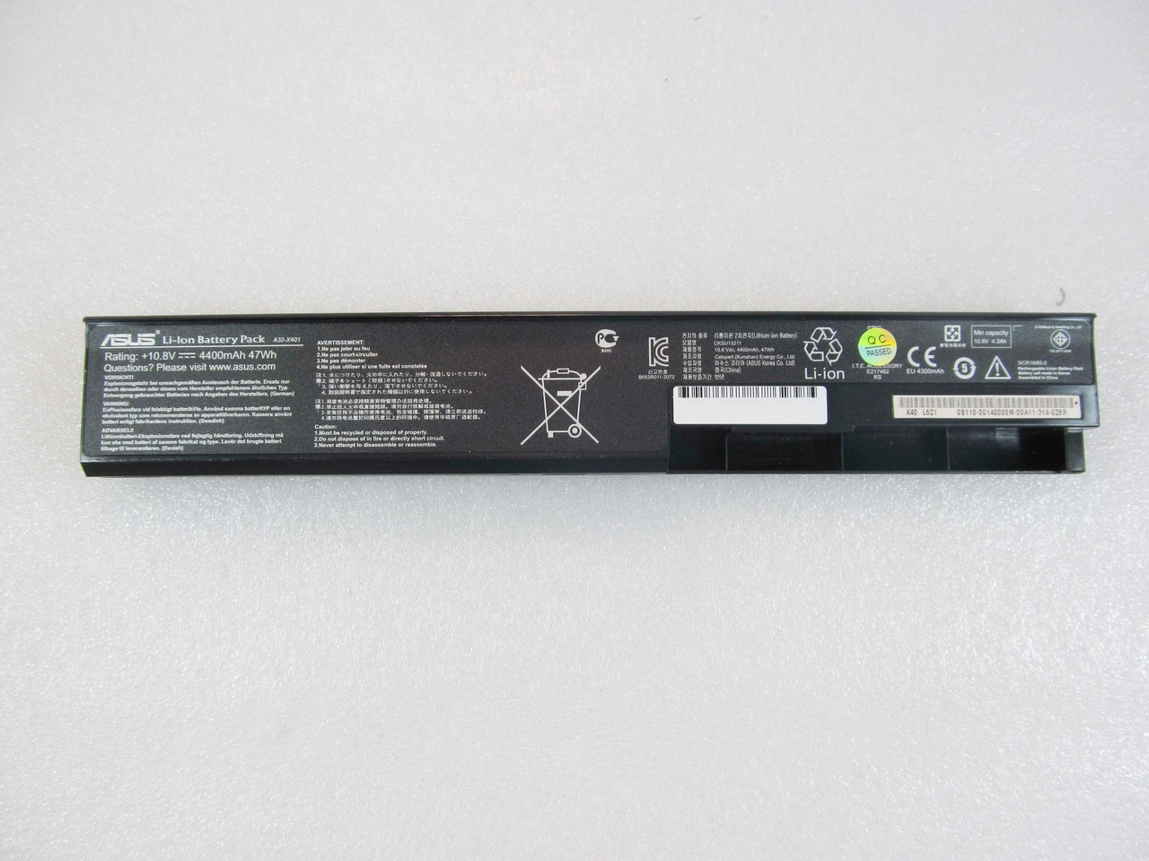 Батарея для ноутбука Asus X301 A32-X401, 4400 mAh, 6cell, 11.1V, Li-ion, чорна,