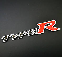 3D емблема TypeR - червоний-чорний