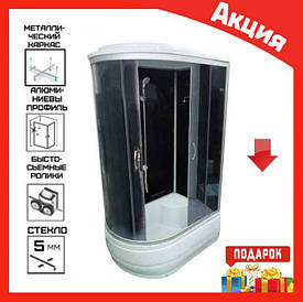 Гідромасажний бокс 120x80x215 см без електроніки Atlantis AKL 120P (GR) ECO правий